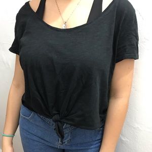 Black crop top